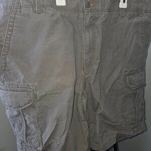 42 Waist LL Bean Grey Cargo Shorts